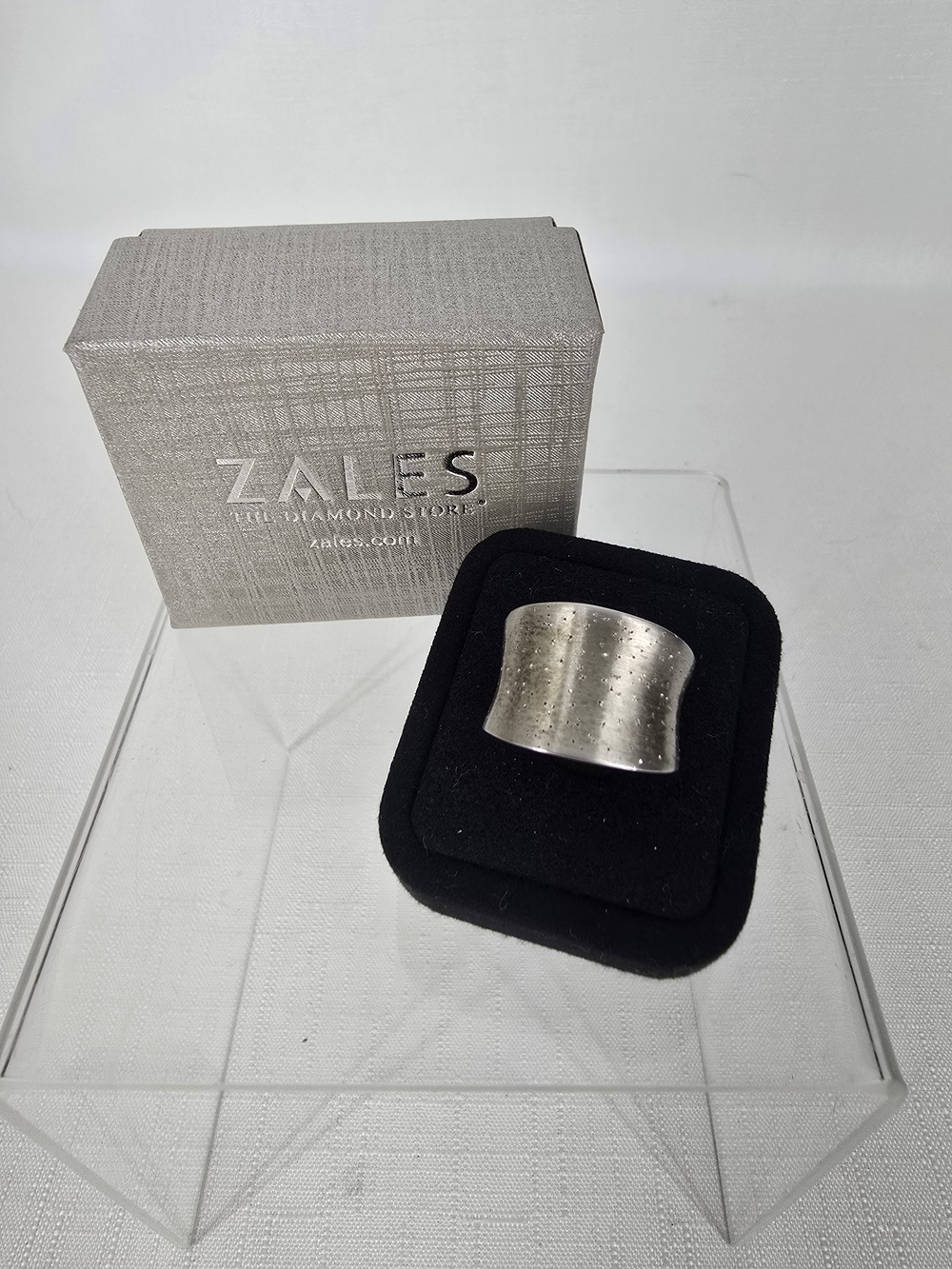 Zales Sterling Silver Wide Dome Ring - Silver